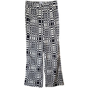 Princess Polly Brandi Fit & Flare Pants Size 6 Black and Cream Checkered